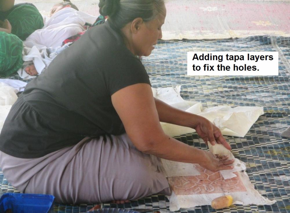 Adding tapa layers to fix the holes.